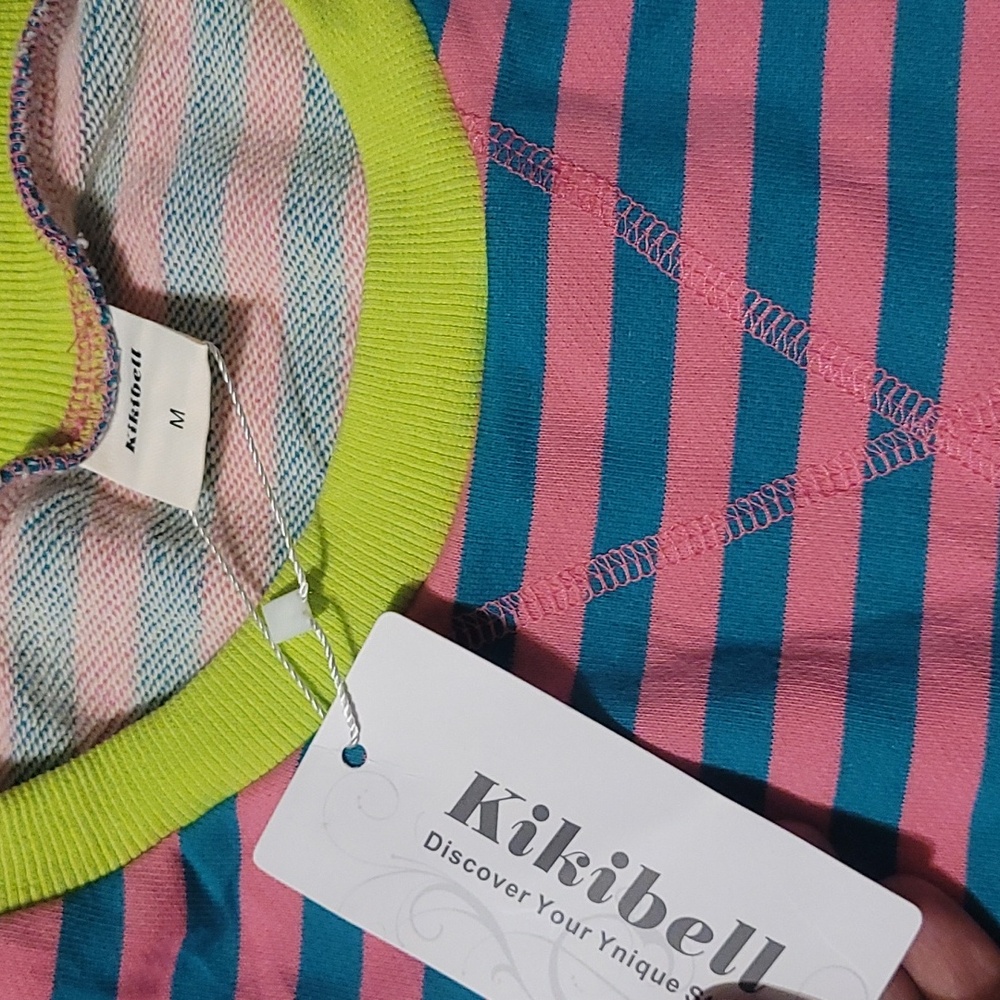 Oversized Striped Neon Sweater - Picture 13 of 14